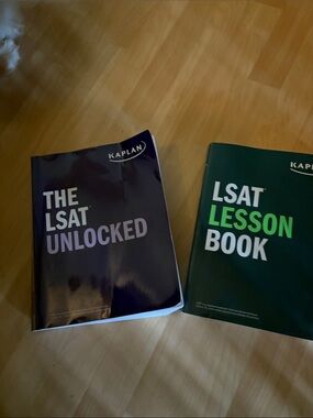 Set of 2 Kaplan Books, LSAT Unlocked & LSAT Lesson Book